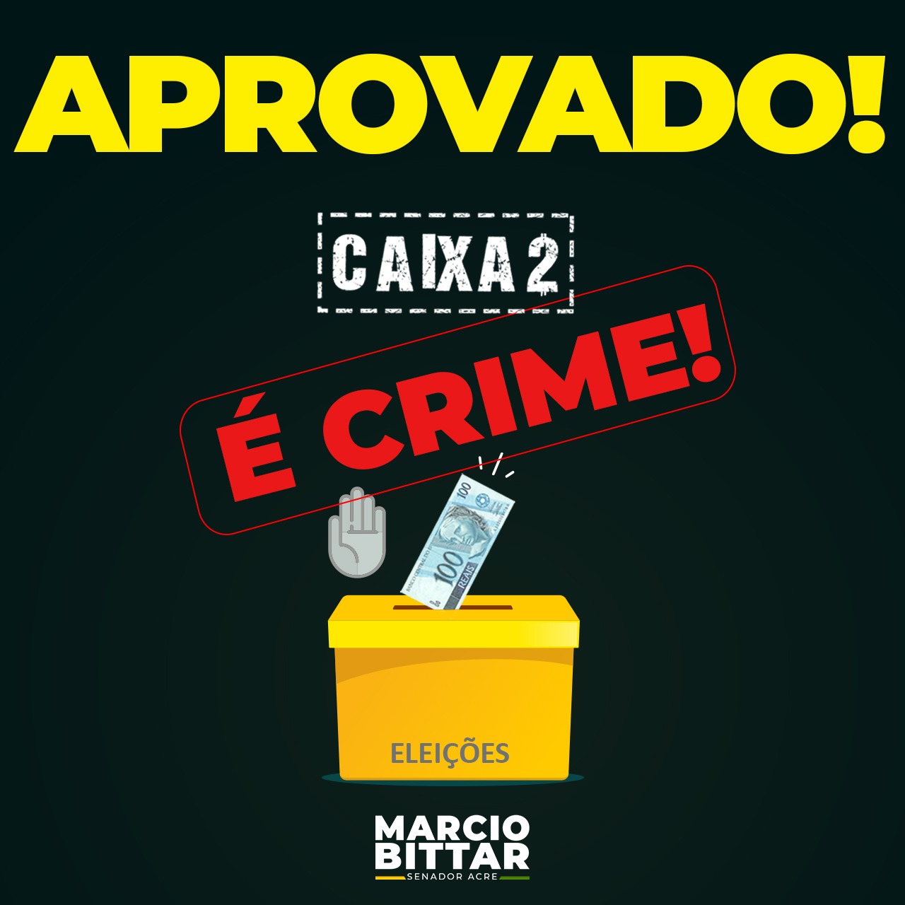 Projeto relatado por Bittar que criminaliza caixa 2 nas eleições é aprovado na CCJ do Senado