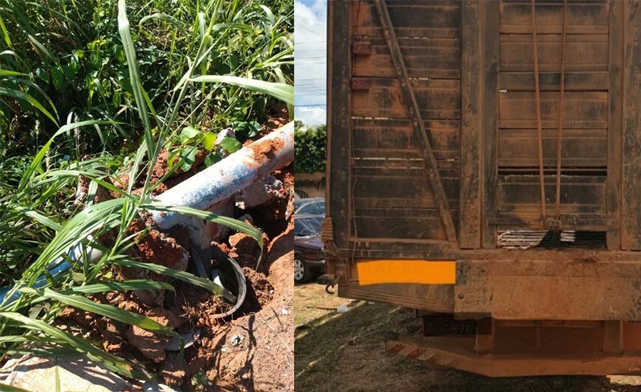 Após ser multado, caminhoneiro se revolta e quebra radar na BR-364