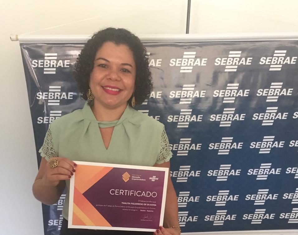 Professora da Uninorte recebe Prêmio Sebrae de Educação Empreendedora