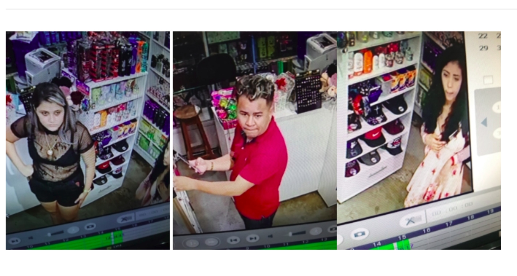 Vídeo que mostra trio furtando cosméticos em loja; veja