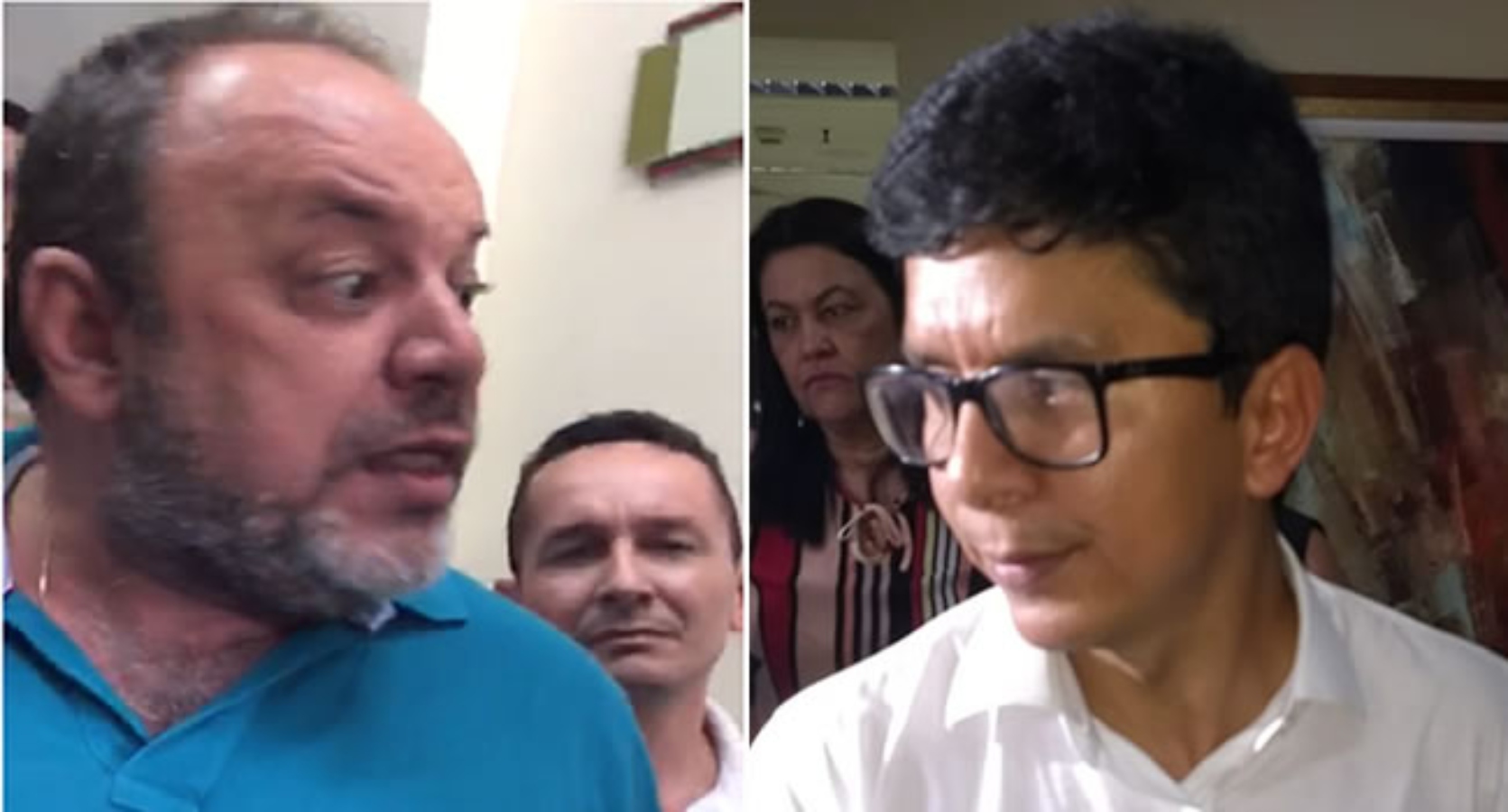Vídeo mostra discussão que acabou em agressão entre deputado e coronel da Saúde