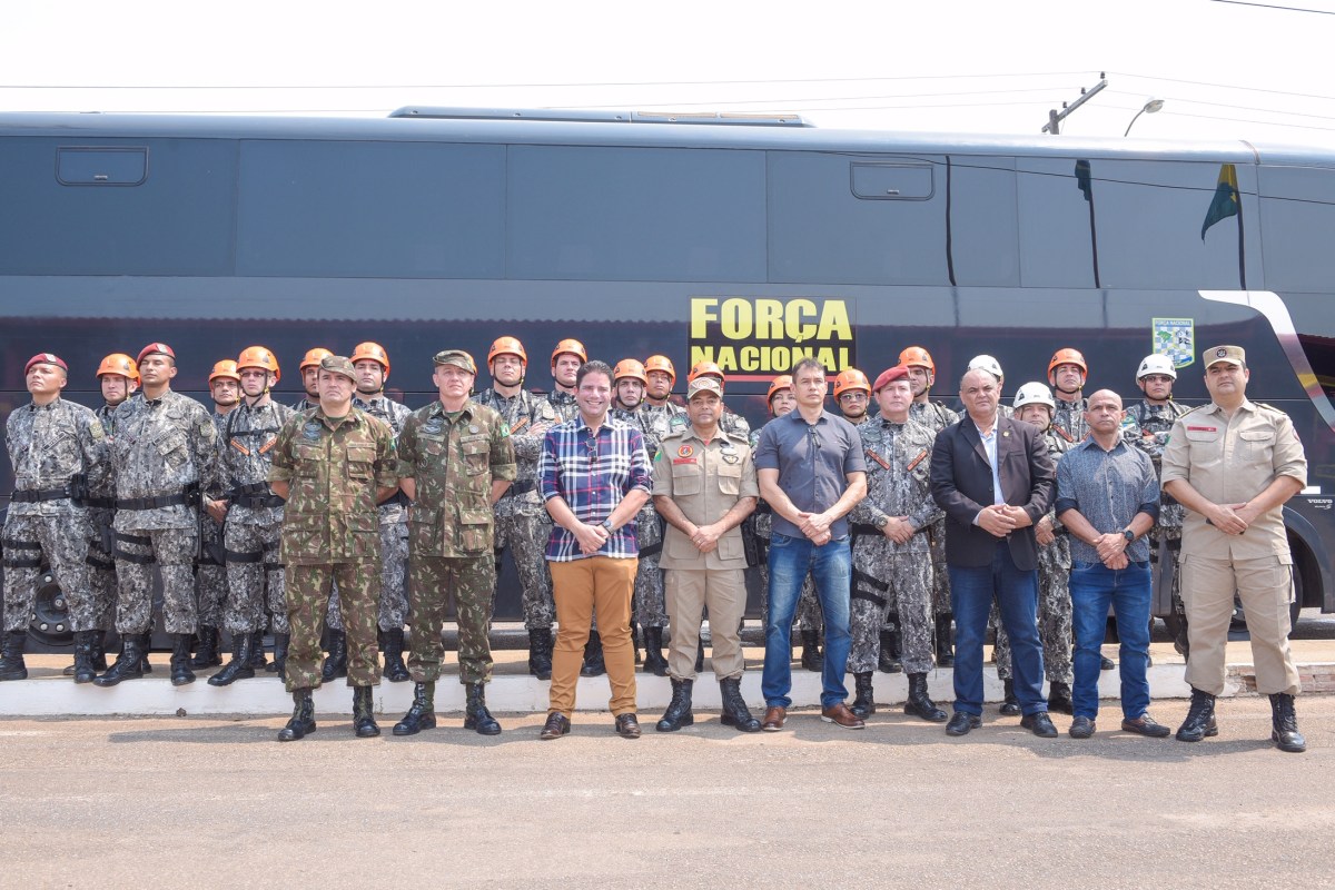 Governador recepciona militares da Força Nacional que atuarão no combate às queimadas
