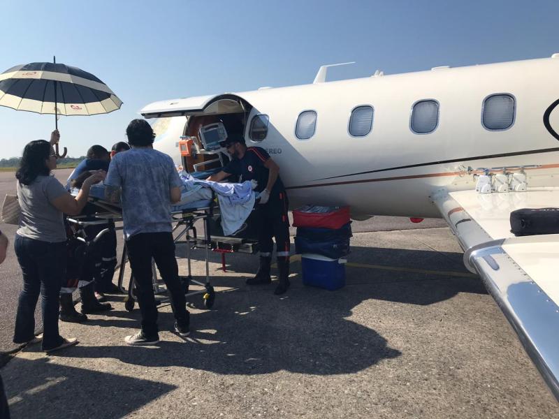Vítima de incêndio doméstico no Juruá chega a hospital de referência em Brasília