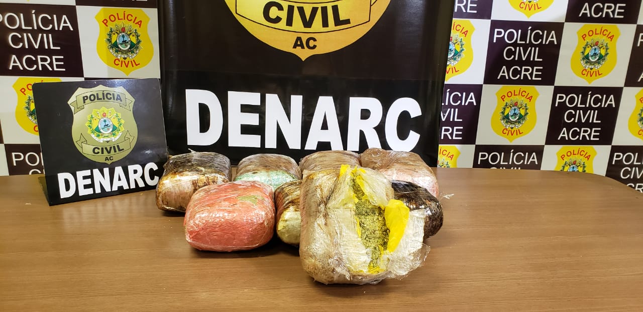Três são presos no Acre com mais de 8 kg de ‘skunk’, maconha geneticamente modificada