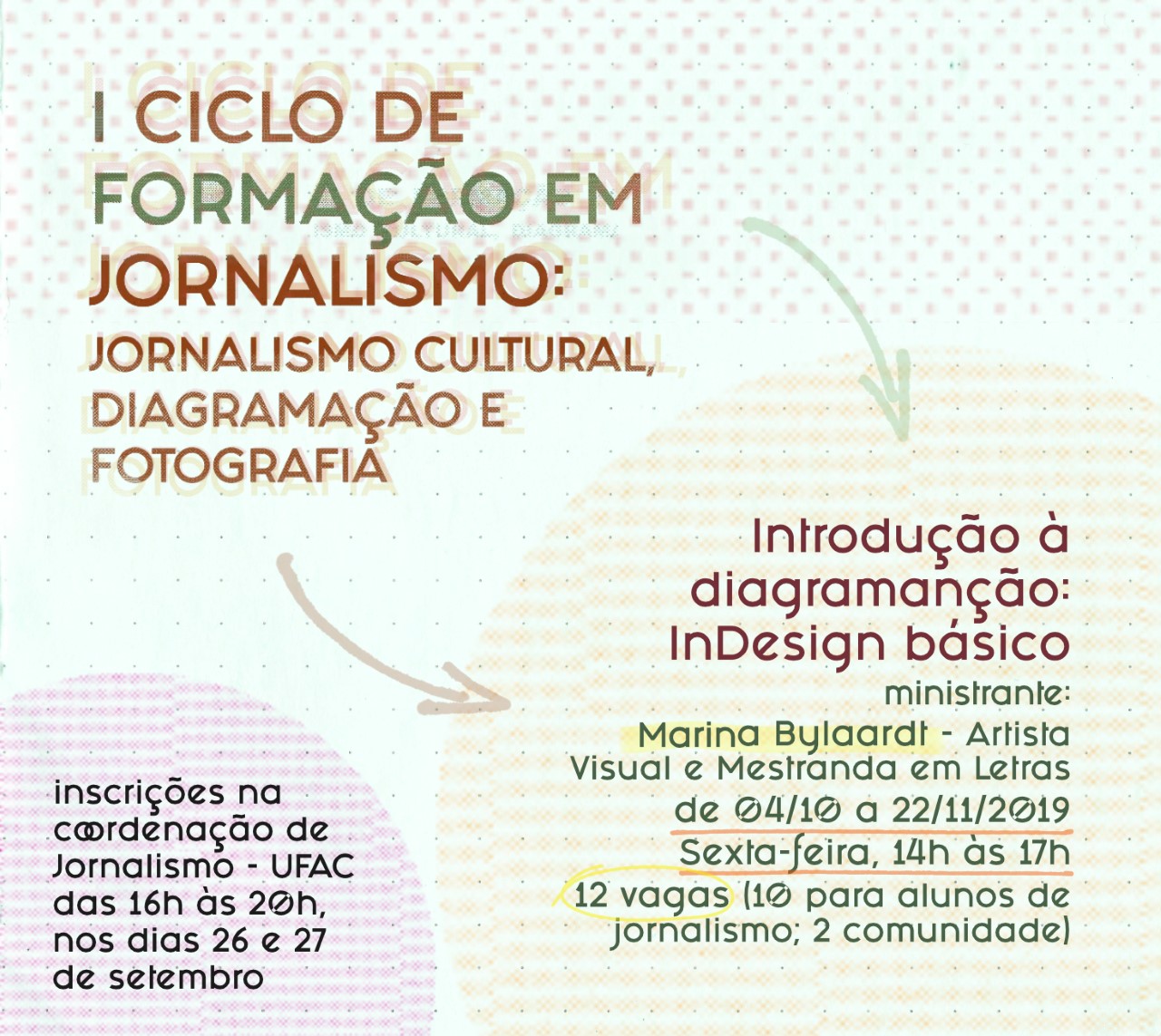 Ciclo de Formação em Jornalismo abre inscrições para minicurso em InDesign Básico