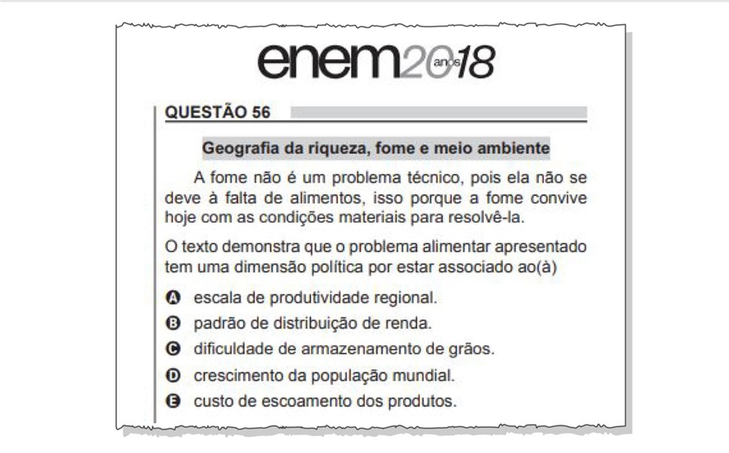 Inep anula questão do Enem 2019 por causa de repetição