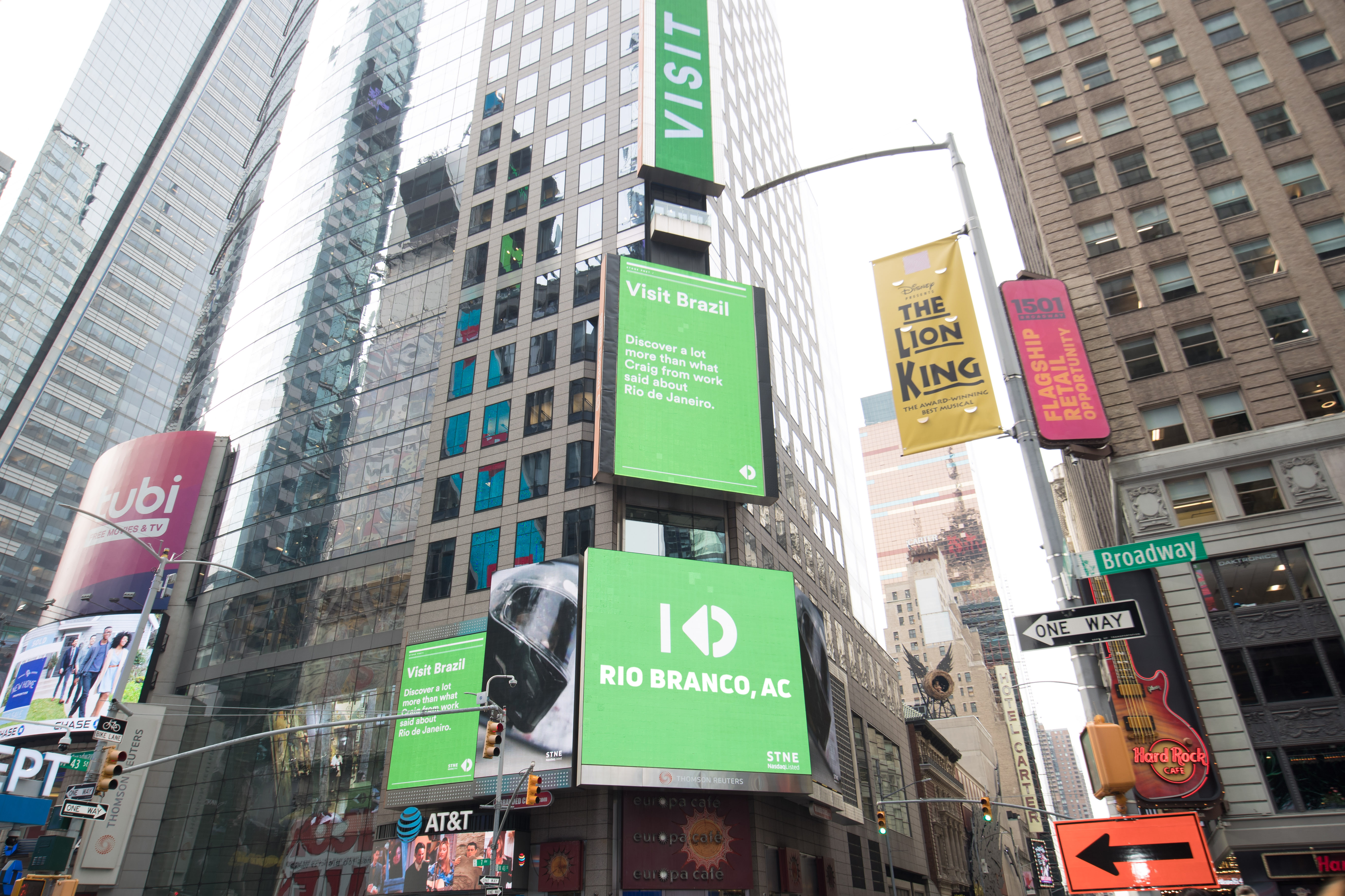 Rio Branco na Times Square, praça mais famosa de Nova York