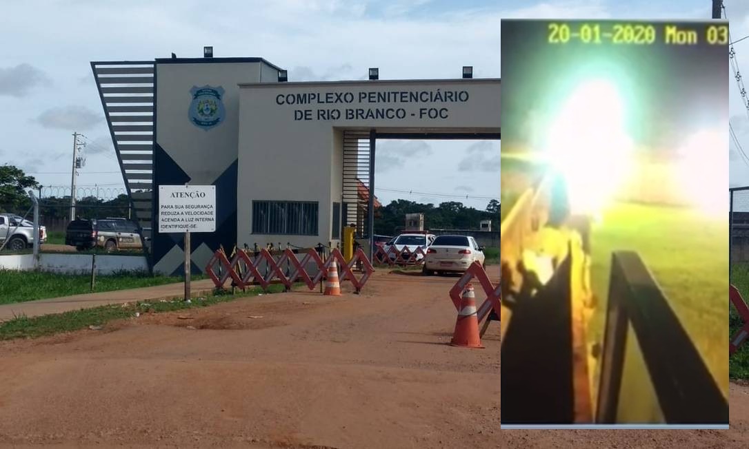 Vídeo mostra momento em que 26 presos fogem de presídio em Rio Branco
