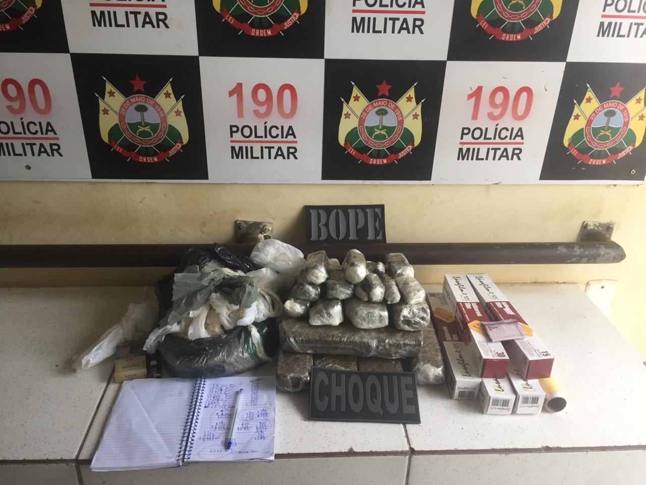 Duas pessoas são presas com quase 7 kg de maconha no bairro Eldorado