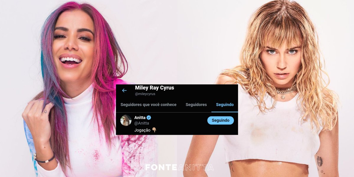 Miley Cyrus anuncia Anitta como próxima convidada de sua live no Instagram!