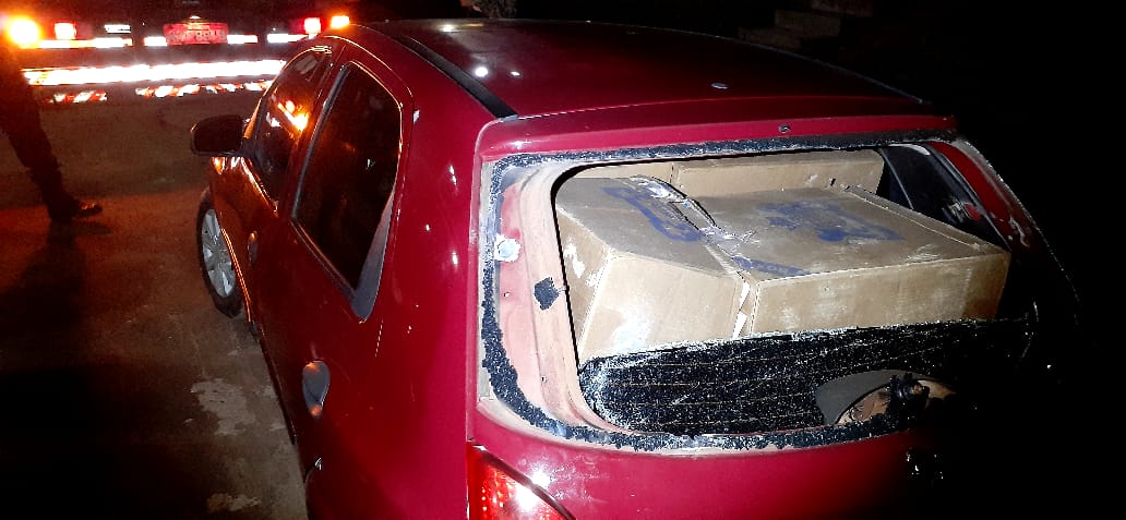 Polícia troca tiros com suspeito que contrabandeava 800 pacotes de cigarros na fronteira