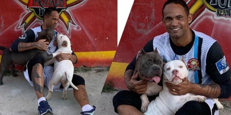 Goleiro Bruno gera polêmica ao publicar foto com cachorros