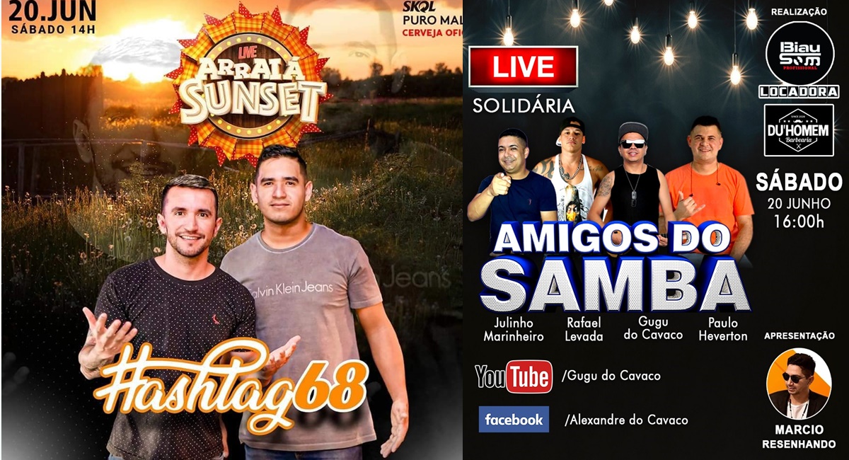 Arraiá Sunset e Amigos do Samba esquentam as lives acreanas neste final de semama