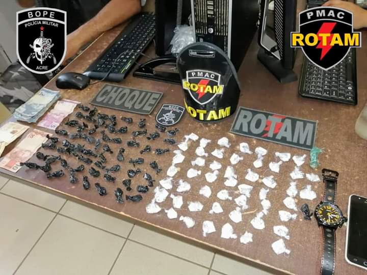 Polícia Militar prende indivíduo por tráfico de drogas em bairro de Rio Branco