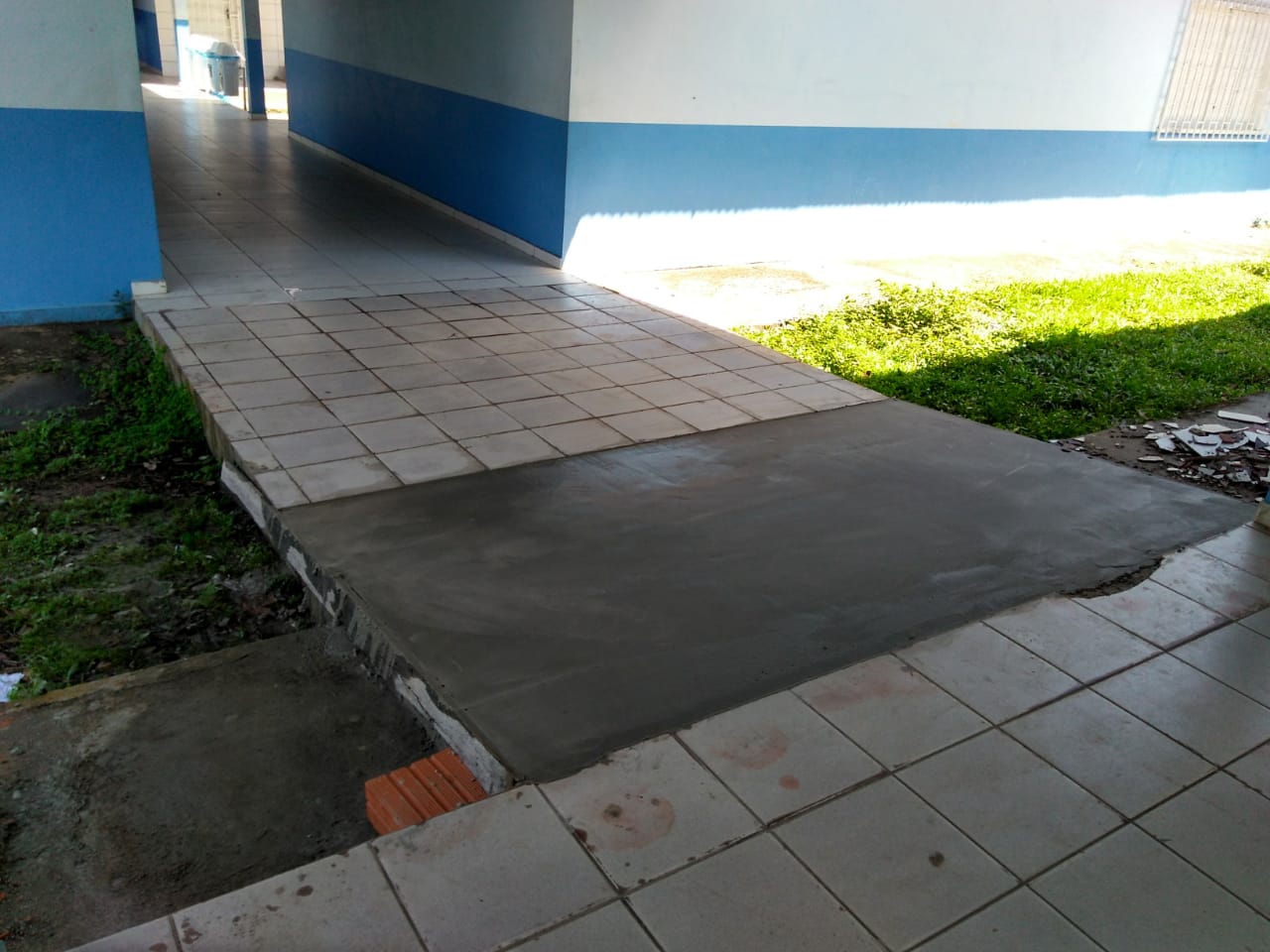 FCCV constrói rampa de acessibilidade na escola Cristóvão Freire Arnaud