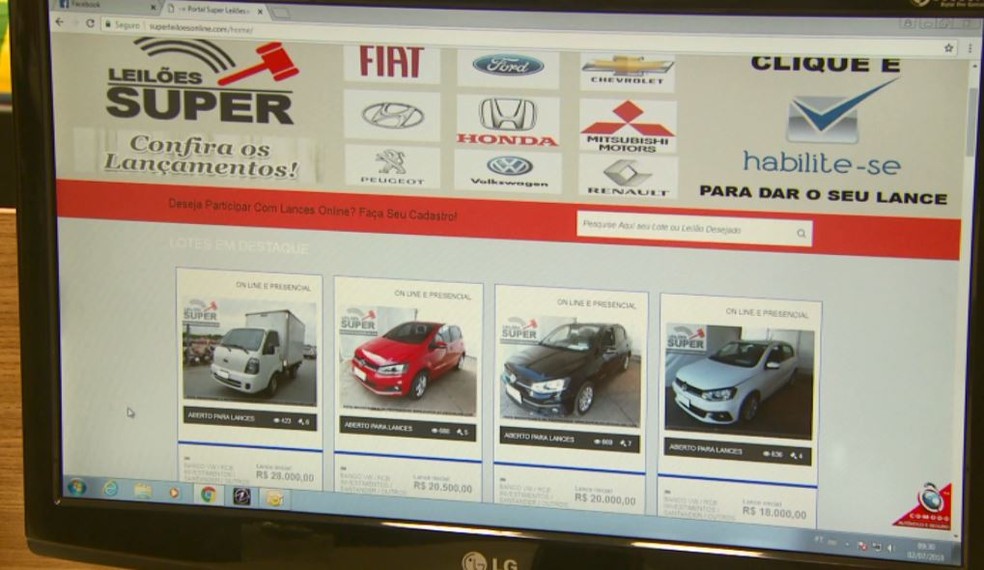 Empresário perde R$ 40 mil em golpe ao tentar comprar carro em leilão online