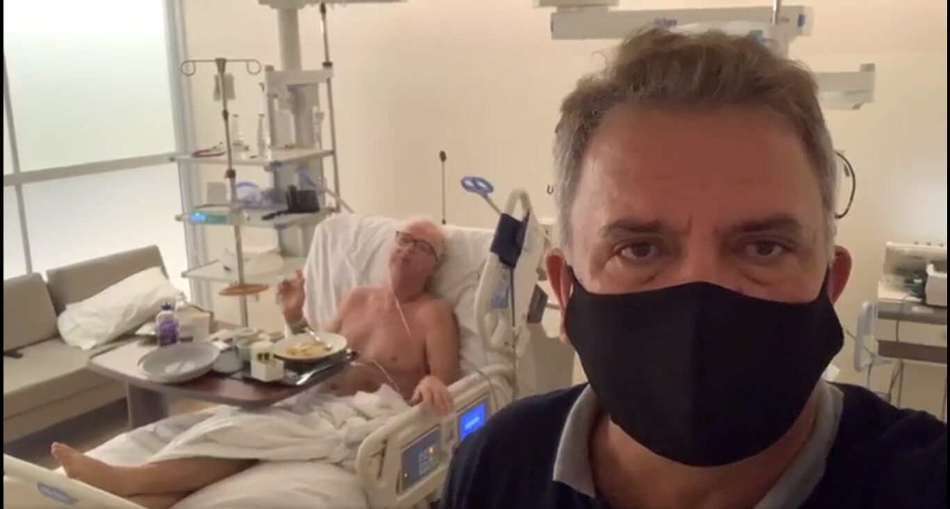 Petecão grava vídeo com irmão acometido pela covid e diz que ele apresenta melhoras
