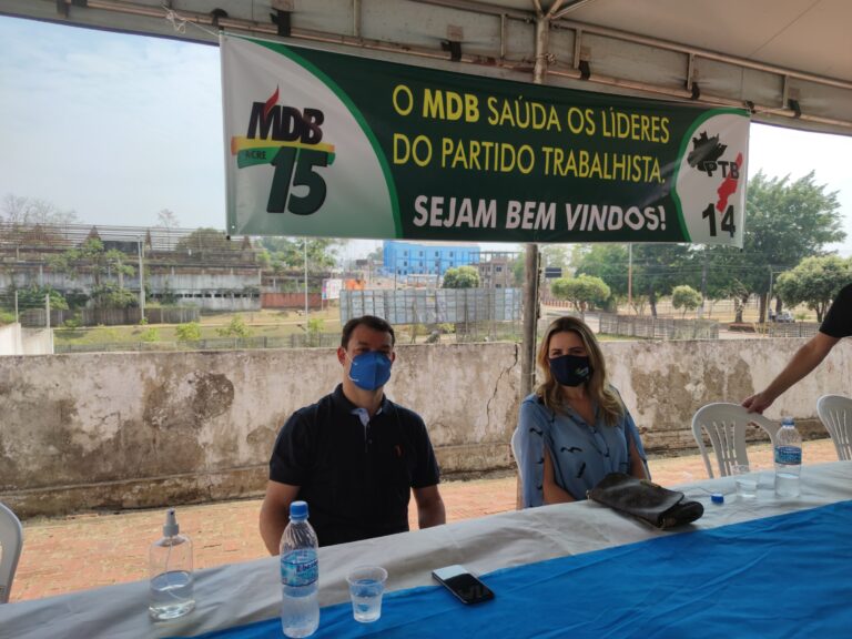 MDB e PTB oficializam aliança pela pré-candidatura de Duarte: “PTB tem pé quente”, avisa Charlene