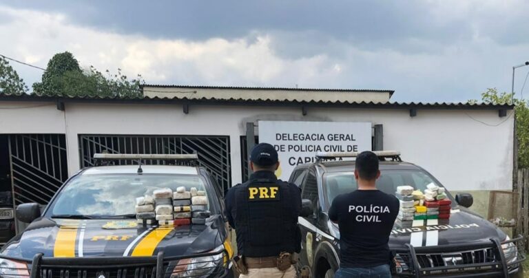 PRF apreende 160 mil cigarros contrabandeados e 44 kg de drogas ilícitas no Acre