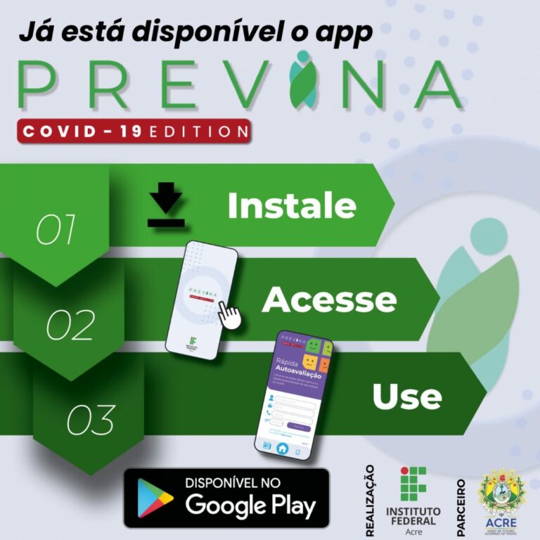 APP gratuito lançado pelo IFAC e governo permite autodiagnostico de covid-19