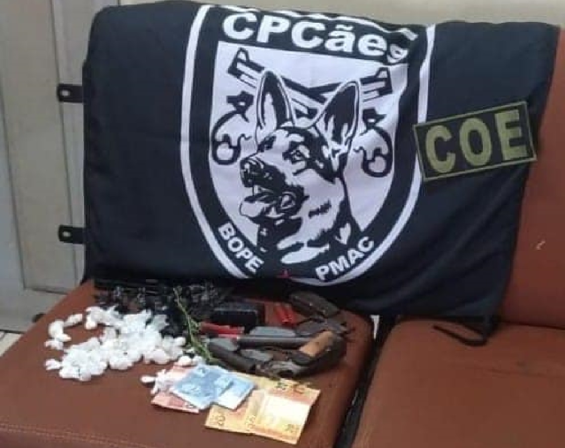Bope aprende três armas de fogo e entorpecentes em Senador Guiomard