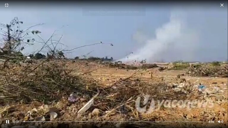 Lixão da BR-364 pega fogo em Sena Madureira; confira as imagens
