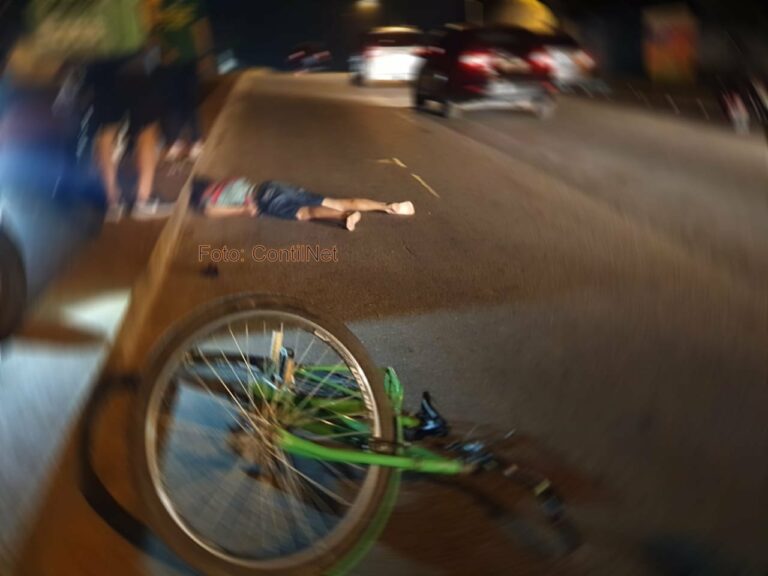 Motorista de Classic branco atropela ciclista na Dias Martins e foge sem prestar socorro