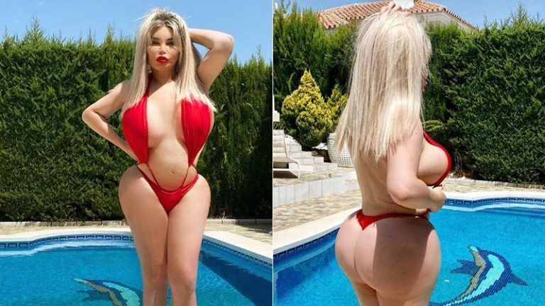 Ex-Ken Humano exibe bumbum imenso de maiô e a web reage: “Boneca inflável”