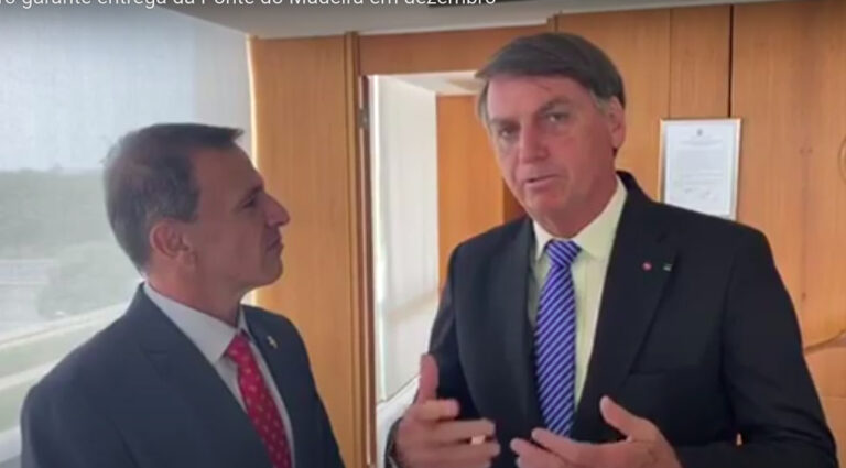 Bolsonaro garante a Bittar entrega da Ponte do Madeira no fim do ano