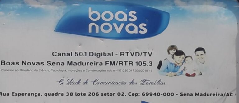 Rádio Boas Novas 105,3 FM lança primeiros programas nesta quarta em Sena