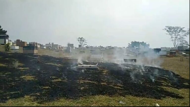 IncĂȘndio no CemitĂ©rio Jardim da Saudade perturba ‘mortos e vizinhos’ na CapitalÂ