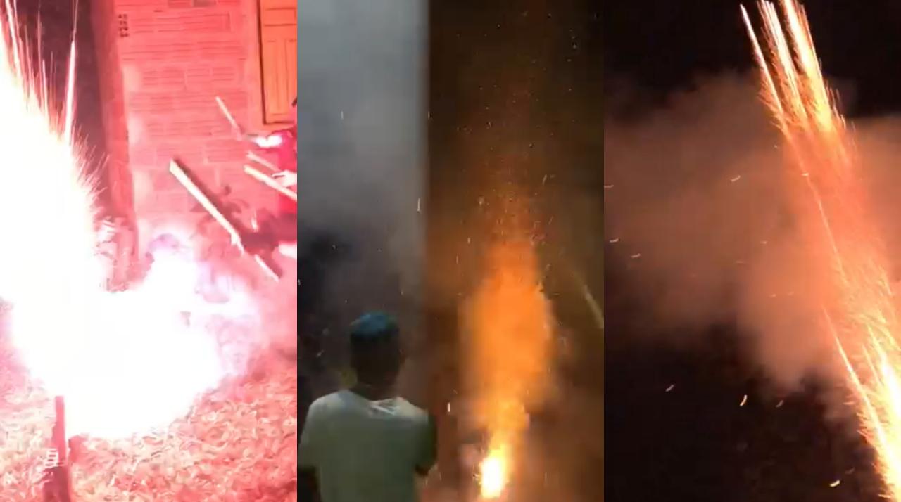 Vídeo: Com fogos, membros do B13 no AC comemoram morte de líder de facção rival