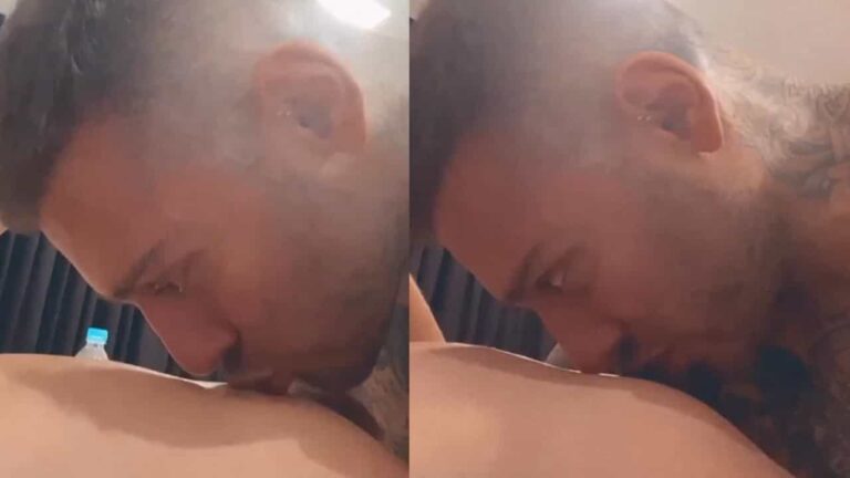 V&iacute;deo. Lucas Lucco em momento carinhoso com a mulher