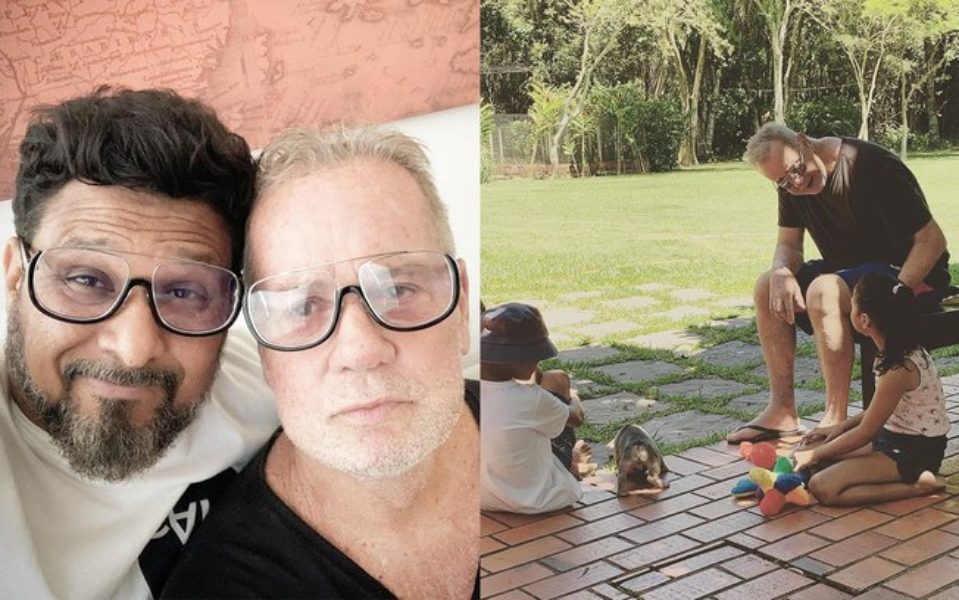 Marido de Luiz Fernando Guimarães se declara e mostra os filhos do casal
