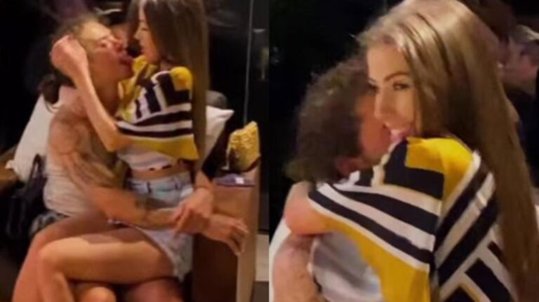 Whindersson Nunes e namorada trocam beijos em noite com amigos