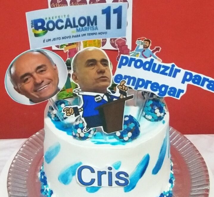 Menino de 6 anos faz aniversário no AC e pede foto de Tião Bocalom no bolo