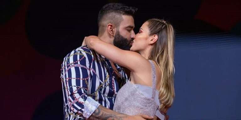 Gusttavo Lima fica aos prantos no chão e se declara a Andressa Suita: “Eu te amo”