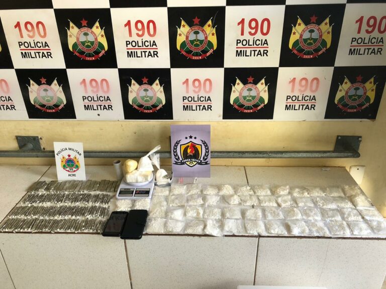 ‘Casal do crime’ é preso com drogas e munições no Conjunto Esperança