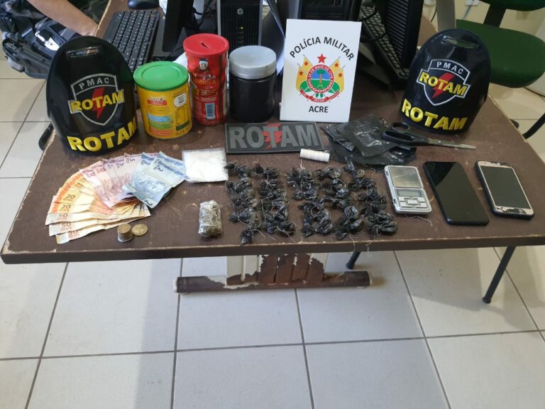 Dupla é presa com cocaína e skank no bairro Adalberto Aragão