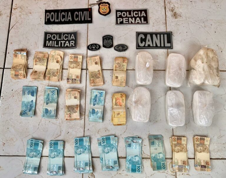 Operação integrada apreende 6kg de cocaína e quase R$ 20 mil em Feijó