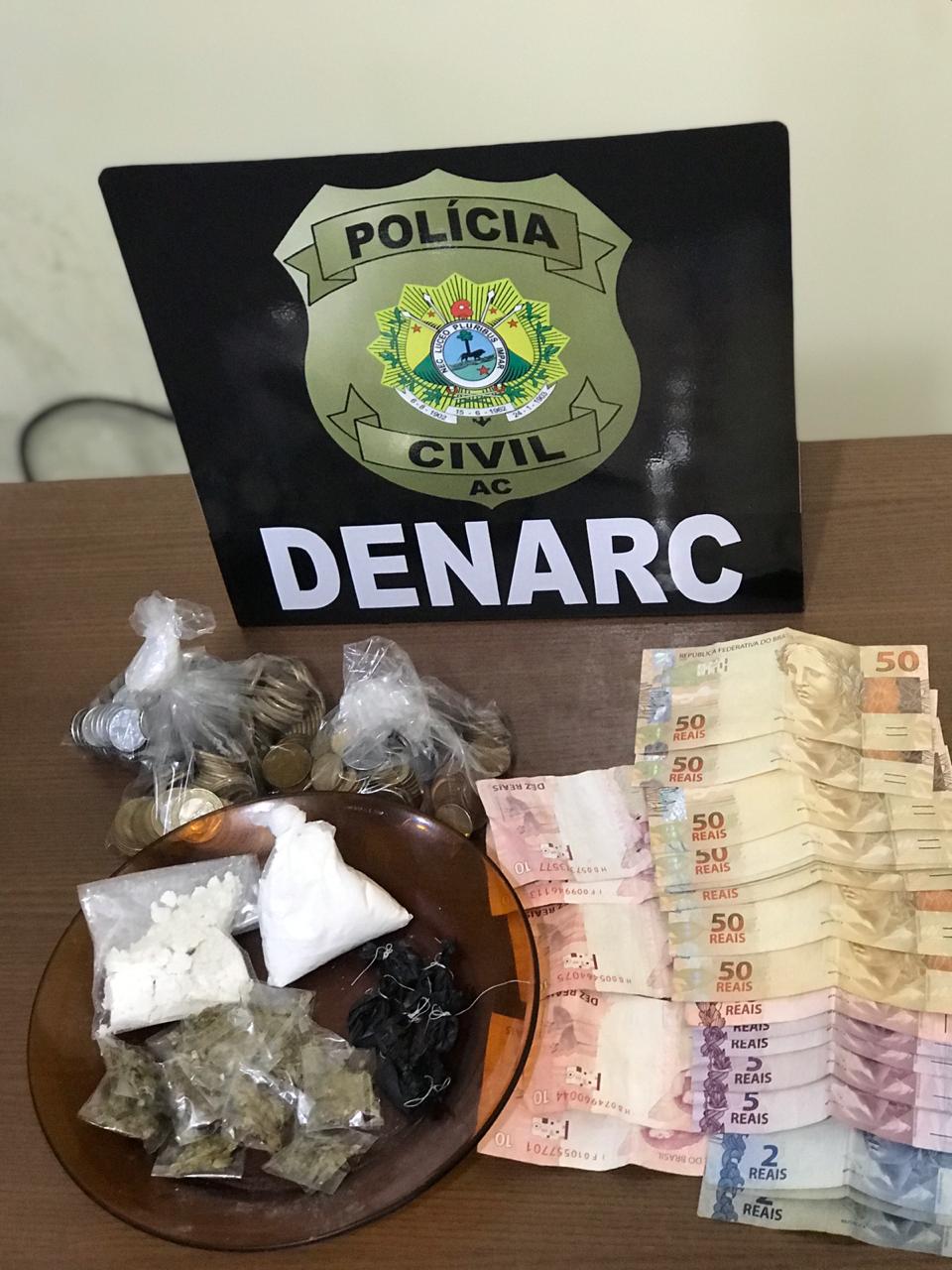 Polícia fecha boca de fumo que funcionava em distribuidora de bebidas em Rio Branco