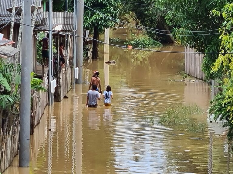 Igarapés transbordam em Rio Branco e atingem 16 bairros; 5 famílias estão desalojadas