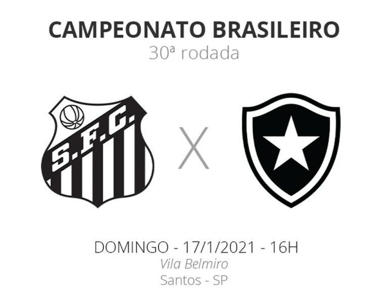 Santos x Botafogo: veja onde assistir, escalações, desfalques e arbitragem