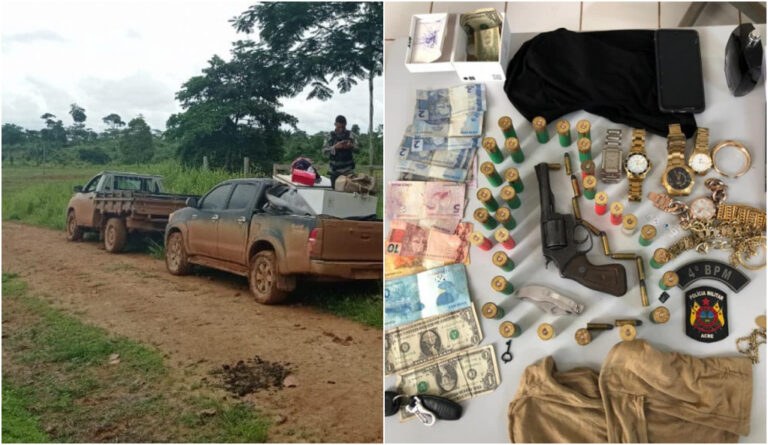 PM prende homem com arma e duas caminhonetes roubadas em Plácido de Castro