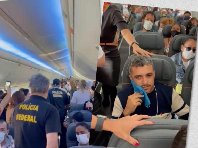 Vídeo: passageiro se recusa a usar máscara, causa confusão e avião dá meia volta
