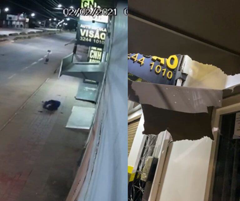 Vídeo: No AC, ladrão atrapalhado tenta invadir casa, se assusta com cão e cai de muro