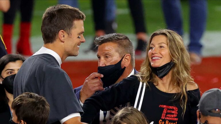 Gisele Bündchen comemora sétimo título de Tom Brady no Super Bowl
