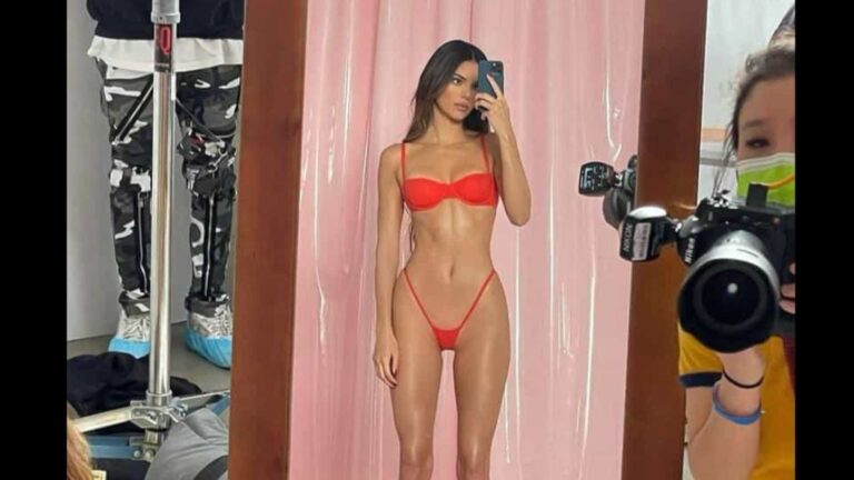 Kendall Jenner é acusada de editar foto usando lingerie