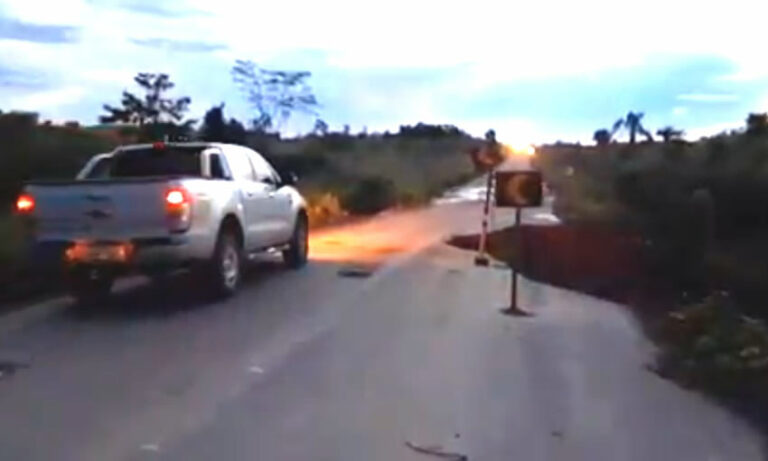 Vídeo mostra desbarrancamento na BR-364 que pode isolar municípios acreanos
