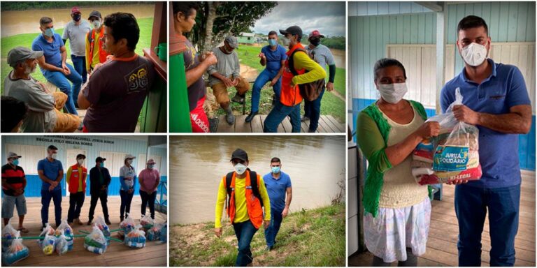 Nicolau Júnior visita comunidade no Rio Juruá Mirim atingida pela enchente